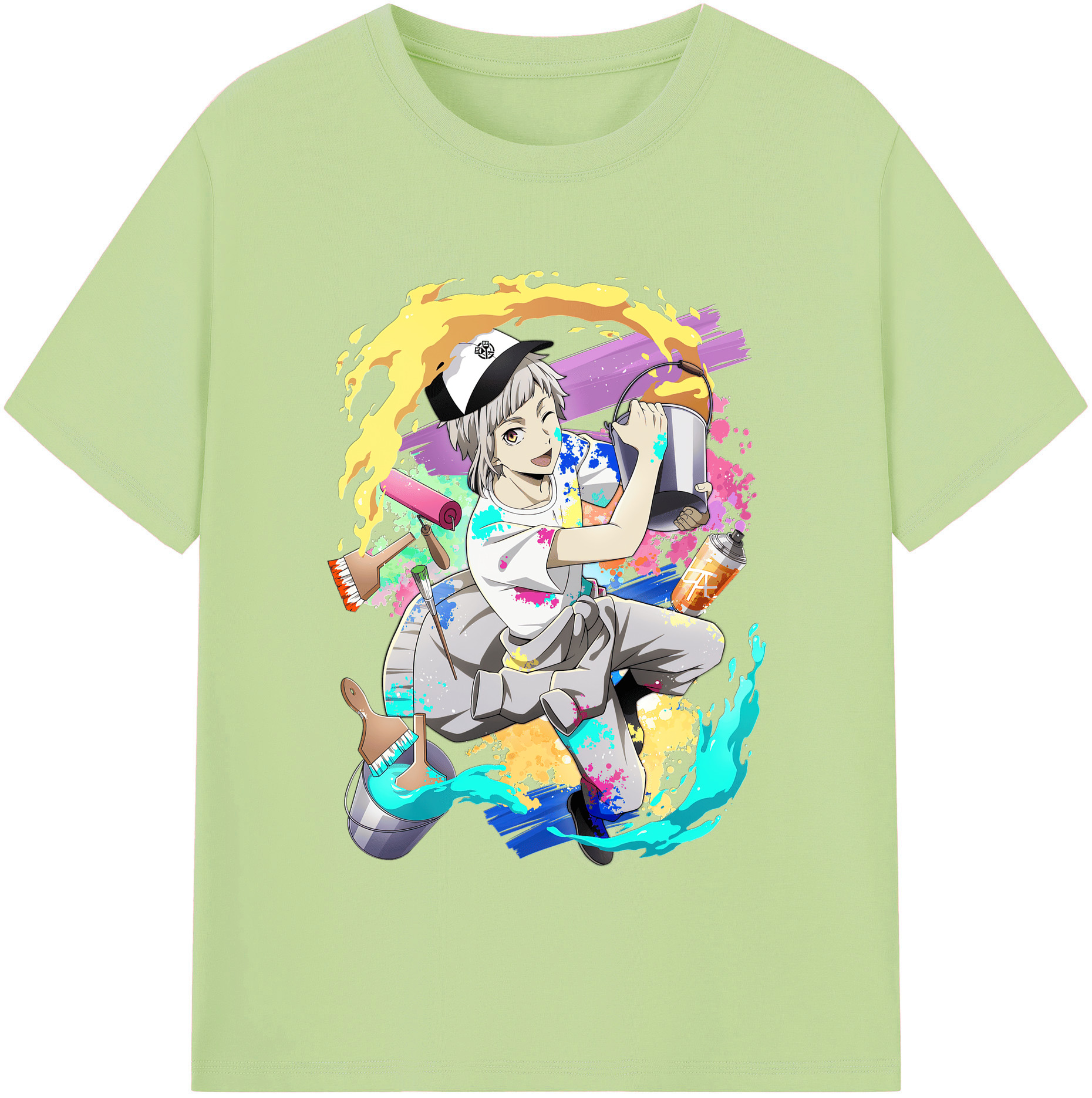 （画像用） 文豪ストレイドッグス Bungo Stray Dogs 綿100％半袖Tシャツ（フロントプリント）